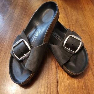 Free people Madrid big buckle Black birkenstock